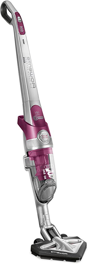 Rowenta Air Force Extreme Silence RH8919WH - Aspirador sin cable, sin bolsa, 18 V autonomía 45 min, batería ion litio, cabezal delta, cepillo motorizado, 3 velocidades, fácil almacenar