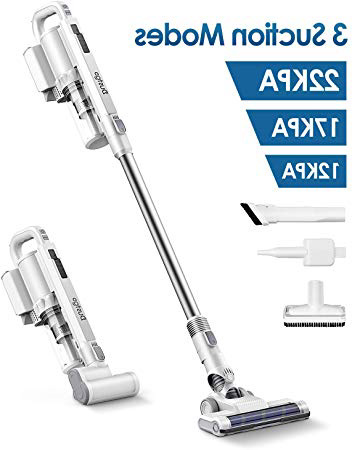 Dustgo Aspiradora Escoba sin Cable,6 en 1 con succión Potente 22000pa con 3 Modos,batería de 2500 mAh,35 Minutos de Uso,LED aspiradora para el hogar