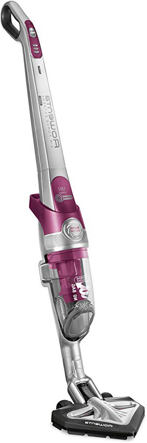 Rowenta Air Force Extreme Silence RH8919WH - Aspirador sin cable, sin bolsa, 18 V autonomía 45 min, batería ion litio, cabezal delta, cepillo motorizado, 3 velocidades, fácil almacenar