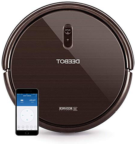 Ecovacs Deebot N79S - Robot Aspirador navegación aleatoria, control por App y Alexa, Wifi, 4 modos de limpieza, 2 niveles de succión, suelos duros y alfombras, detecta obstáculos y desniveles, negro