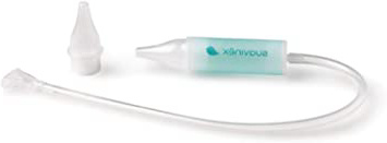 Suavinex - Aspirador nasal bebé +0 meses con boquilla anatómica y tubo flexible. Alivia La Mucosidad del bebé. incluye Recambio y Esponjita desechable. 0% BPA