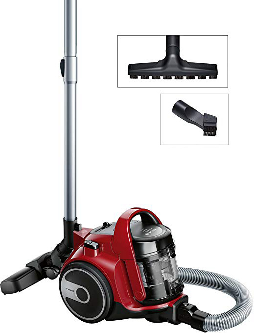 Bosch BGC05AAA2 GS05 Cleann'n - Aspirador sin bolsa, 700 W, 1.5 litros, color Rojo y negro