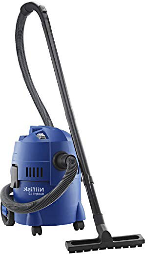 NILFISK Aspirador de Bricolaje Buddy II 12, con o sin Bolsa, 1200 W, 12 litros, 74 Decibelios, Azul