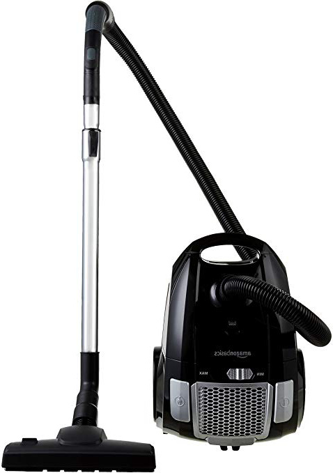 AmazonBasics - Aspiradora de suelo con bolsa, 3L, eficiencia energética A, motor de alta eficiencia