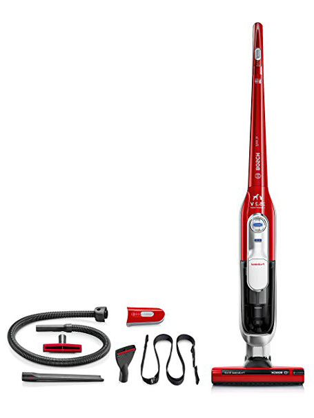 Bosch BCH6ZOOO Zoo'o ProAnimal Aspirador sin cable con kit de accesorios ProAnimal especial mascotas, batería de 25,2 V, color rojo