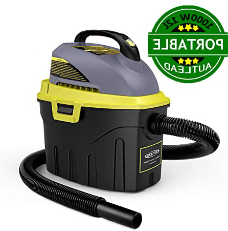 AUTLEAD Aspirador Seco-Húmedo, 1000W 12L Compacto Aspiradora Hogar con 2 boquillas, silenciador, compacta, manejable y con Ahorro de energía, para Uso en el hogar o vehículos -WDH2A