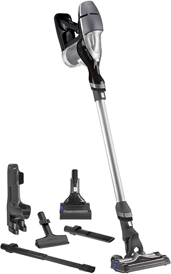 Rowenta Air Force 360 RH9086WO Aspiradora de mano sin cable, cabezal LED, batería Ion-litio 21.9 V, hasta 30 min, sin bolsa, accesorios para hogar, coche, pelo mascota, tapicerías y zonas estrechas