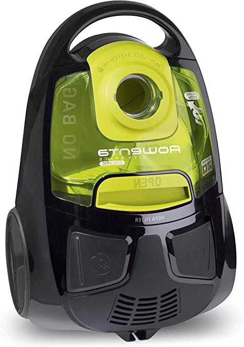 Rowenta RO2522WA Aspiradora, 2000 W, 1.2 L, 77 dB, color negro y amarillo