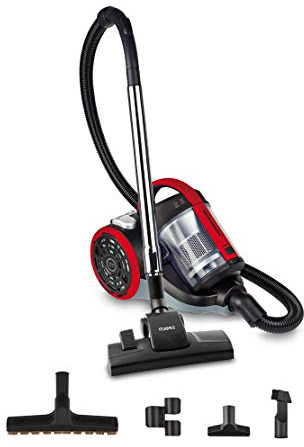 Polti Forzaspira C110_Plus Aspirador cicónico sin bolsa, 2 litros capacidad depósito de recogida, 800 W, 80 Decibelios, Rojo