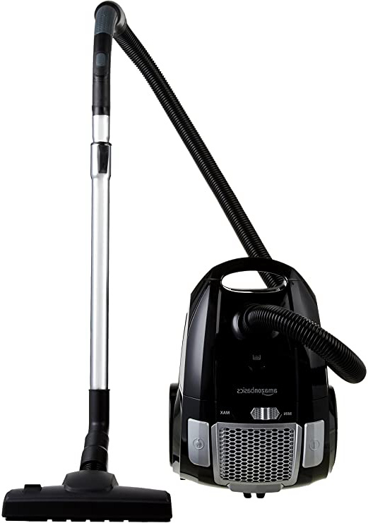 AmazonBasics – Potente aspirador con bolsa, para suelos duros y alfombras, filtro HEPA, control de velocidad, 700 W, 3,0 l (UE)