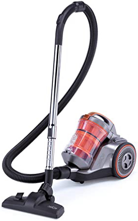 Taurus Brave Aspirador sin bolsa con sistema multiciclónico, 800 W, AAA, Filtro HEPA, 3 L, Recogecables automático, Plástico, Gris