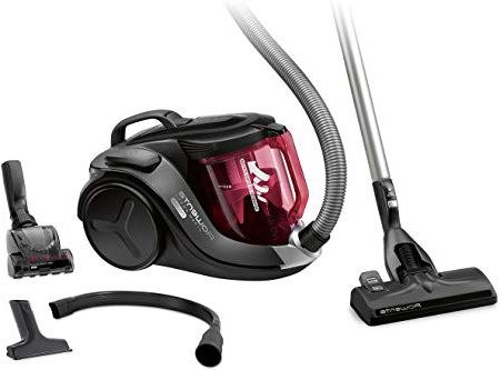 Rowenta RO6963EA X-Trem Power - Aspirador 4A, ciclónico sin bolsa, depósito 2.5 L, boquilla ranuras XXL, cepillo tapicería, mini turbo brush, tubo telescópico, nivel de ruido 75 dB