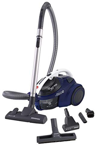 Hoover Sprint Evo SE61 - Aspiradora sin bolsa, ciclónico, Cepillo especial pelo mascota, parquet, Filtro EPA, 700W, 80dBA, Depósito 1,5L, Cable 7,5m, Potencia fija, Plástico, Azul