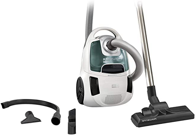 Rowenta RO2727EA City Space Cyclonic Aspirador sin Bolsa, Tecnología ciclónica, Compacto, 78 dB, 750 W, Marfil y azul