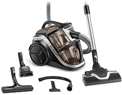 Rowenta Silence Force Multi RO8388EA - Aspirador sin bolsa multiciclónico, silencioso, fácil de limpiar, vaciar y almacenar, incluye con accesorios para coche/hogar, diseño compacto, Motor EffiTech