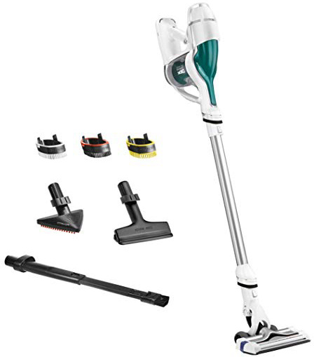 Rowenta RH9252WO Air Force 460 - Aspirador Escoba sin Cable, Batería Larga Duración Ion-litio 21,9 V, 30 min de Autonomía, Pack 8 Boquillas y Pack Accesorios Especiales Versátiles