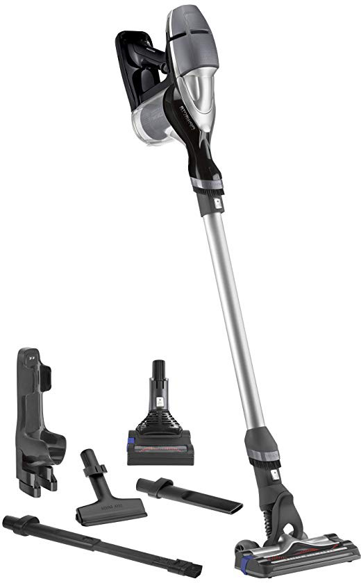 Rowenta Air Force 360 RH9086WO Aspiradora de mano sin cable, cabezal LED, batería Ion-litio 21.9 V, hasta 30 min, sin bolsa, accesorios para hogar, coche, pelo mascota, tapicerías y zonas estrechas