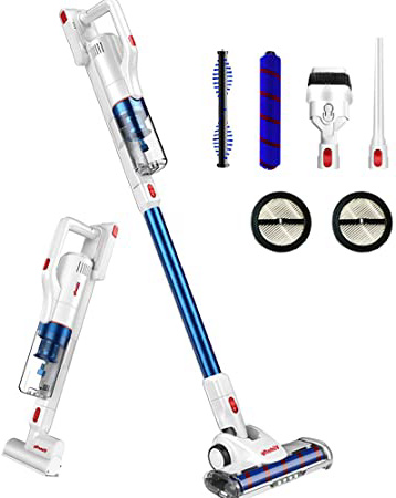 Vistefly V10 Pro Aspiradora sin Cable Potente 22KPa Aspirador Escoba Vertical 2 en 1 Potente Aspiración Inalámbrico con Batería Extraíble