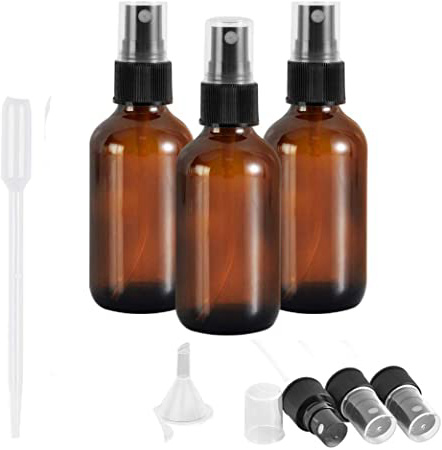 3pcs 30ml Botella de Spray Aceite Esencial Vidrio Botella de alcohol Spray Pulverizador Botes Spray Vacios