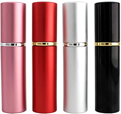 FUJIE 4 Piezas 10ml Botella de Perfume de Viaje Portátil Recargables Botellas de Spray Atomizador Aftershave Spray Botella con Embudo