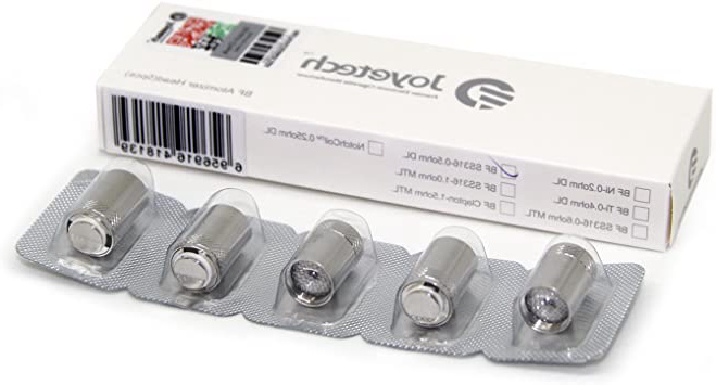 Joyetech - Cabezas Atomizadoras BF Para Cubis - 5 Piezes - BF SS316 en 0.5 Ohm - la Inhalación Directa - Sin Tabaco - Sin Nicotina