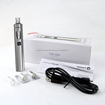 Joyetech eGo AIO (All-In-One) Kit de Inicio/E-Cigarette - Batería Recargable de 1500mAh, 2 ml "Cubis" A Prueba de Fugas Clearomizer Atomizador - Seguro Para Niños. (Plateado)