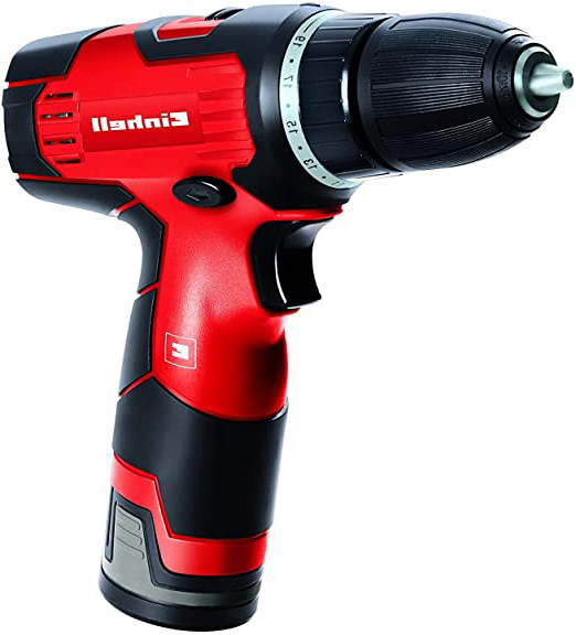 Einhell 4513660 Taladro atornillador sin cable TH-CD 12-2 Li, 12 V, Fuerza 24Nm, Par de apriete 20, color rojo