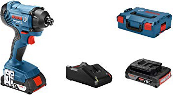 Bosch Professional GDR 18V-160 - Atornillador de impacto a batería (2 baterías x 2.0 Ah, 18V, 160 Nm, en L-BOXX)