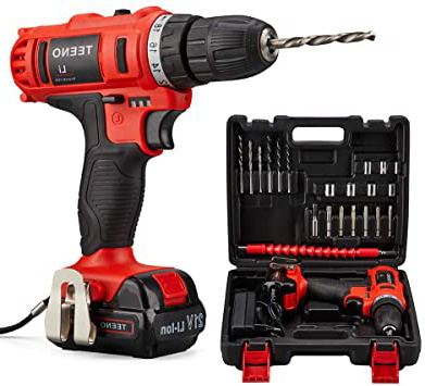 TEENO Taladro Atornillador 21V,1500mAh baterías,