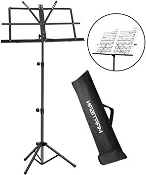 MARTISAN Atril para Partitura Plegable Portátil Musica Metalico Soporte de Ajustables con Bolsa de Transporte
