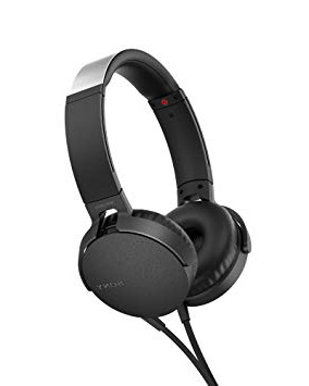 Sony MDR-XB550AP, Auriculares de Diadema Extra Bass (micrófono Integrado Compatible con Smartphones, Diadema Metálica Adaptable), Alámbrico, Talla Única, Negro