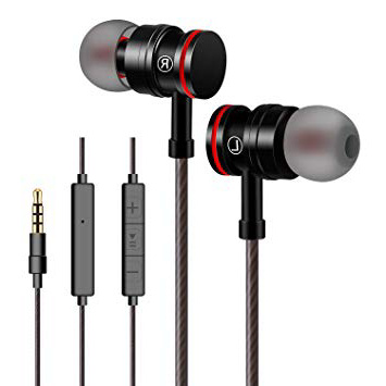 Auriculares In-Ear con micrófono, Auriculares VddSmm In-Ear Auriculares, estéreo con Aislamiento de Ruido para, Samsung, y Todos los Dispositivo de Interfaz de 3,5mm (Negro)
