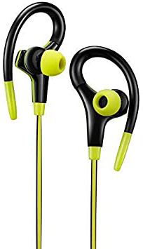 Canyon Auriculares Deportivos para Correr Gym Jogging Auriculares estéreo con Cable con Control Remoto y micrófono Aislamiento de Ruido en la Oreja En la Oreja Auriculares Deportivos(Yellow)