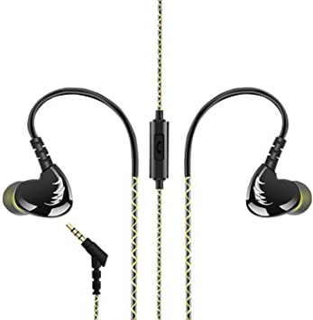 AGPTEK Auriculares in-Ear para Hacer Deporte (reducción de Ruido,3.5mm), Negro