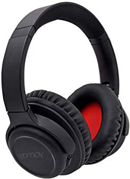 YAMAY Auriculares Cancelación de Ruido, Auriculares de Diadema Inalámbricos, Auriculares Blutetooth de música con Micrófono HiFi Deep Bass Auriculares Inalámbricos sobre el Oído para Phone PC TV
