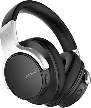 Mixcder E7 Active Cancelación de Ruido Auriculares Bluetooth con Micrófono Hi-Fi Deep Bass Auriculares Inalámbricos sobre el Oído, Cómodo Protein Earpads, para PC/Teléfonos Celulares/TV - Negro