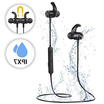 Mpow Auriculares Bluetooth 5.0, S10 IPX7 Deportivos Inalámbrico Magnético In Ear Estéreo de Alta Fidelidad CVC 6.0 Micrófono con Cancelación de Ruido para Deportes,Gimnasio para iPhone Android