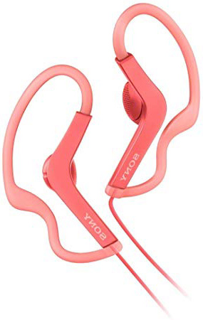 Sony MDRAS210P.Ae - Auriculares Deportivos de botón con Agarre al oído (Resistente a Salpicaduras), Color Coral, 10