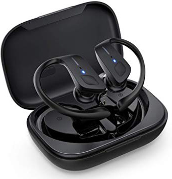 HolyHigh Auriculares Inalambricos Deportes Auriculares Bluetooth 5.0 Deportivos IPX7 Impermeable 30H Autonomia Auriculares Inalámbricos Bluetooth con Caja de Carga Micro Running para iOS Android