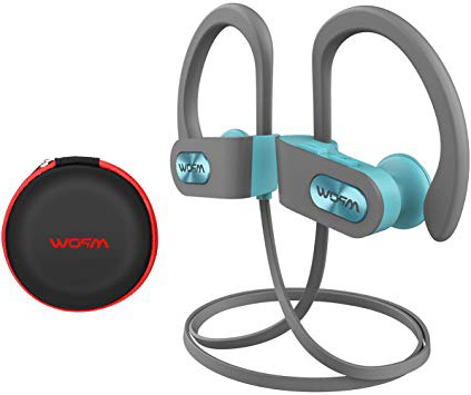Mpow Auriculares Bluetooth Deportivos, V4.1 Impermeable IPX7 In-Ear Cascos Inalámbricos,Auricular Running Deporte Correr con Micrófono,Cancelación de Ruido CVC 6.0 para iPhone(Verde con EVA Bolsa)