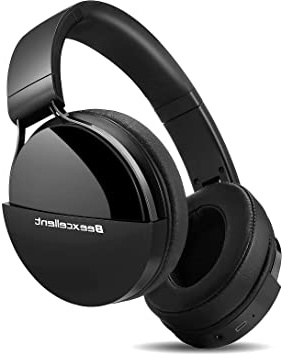 Beexcellent Q7 Auriculares Bluetooth de Diadema, Cascos Bluetooth Inalámbrico, 40hrs de Duración de la Batería, Controlador Doble de 40 mm para Usar en Tableta, Movil, TV Inteligente con Bluetooth