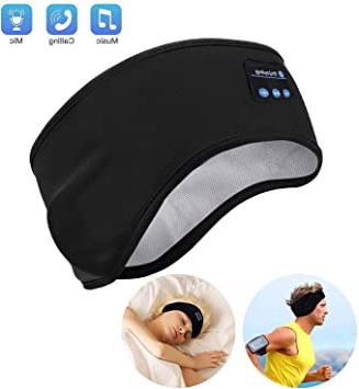 Auriculares para Dormir - Navly Bluetooth V5.0 Deportes Diadema | Deportiva Banda Auriculares con Ultrafinos HD Estéreo Altavoces,Perfectos para Deportes, Dormir de Lado, Viajes Aéreos y Relajación