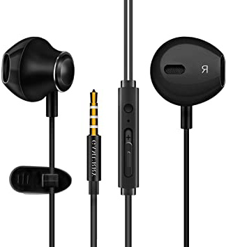 Auriculares,Auriculares con micrófono, Sistema de cancelación de Ruido y Sonido Envolvente. Compatibles con Apple,Samsung,Android y PC (Negro)