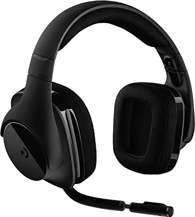 Logitech G533 Auriculares Gaming Inalámbricos, 7.1 Surround DTS Headphone:X, Transductores 40mm Pro-G, Micrófono, 2, 4 GHz Inalámbrico, Batería de 15 Horas, PC/Mac, Negro