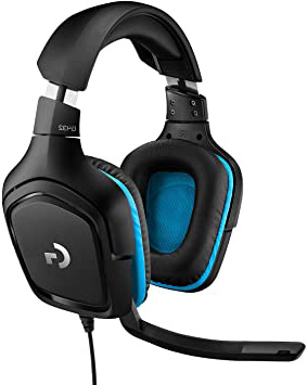 Logitech G432 Auriculares Gaming con Cable, Sonido 7.1 Surround, DTS Headphone:X 2.0, Transductores 50mm, USB y Jack Audio 3, 5mm, Microfóno Volteable, Peso Ligero, PC/Mac/Xbox One/PS4/Nintendo Switch