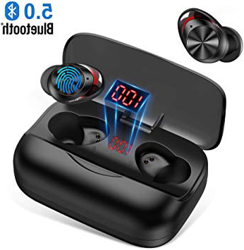 







Auriculares Bluetooth 5.0, Orit Auriculares inalámbricos In-Ear Mini Twins HiFi Sonido Estéreo Bajos Potentes Manos Libres Audífonos con Caja de Carga 3000mAh 126H reproducción para iPhone Samsung






