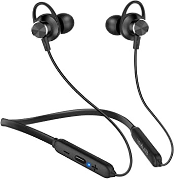 Blukar Auriculares Bluetooth 5.0, Auriculares Inalámbricos Bluetooth Deportivos Magnético In-Ear Estéreo HiFi con Micrófono Anti-Sudor y Cancelación de Ruido Duración 10H para iOS Android