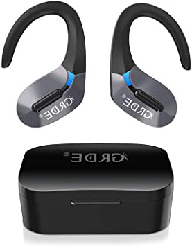 Auriculares Bluetooth, GRDE Auriculares Inalambricos (Deportivos IPX5 Impermeable) con Microfono Incorporado Hi-Fi CVC8.0, 50H Reproducción Auriculares In-Ear con Estuche de Carga para iPhone Android
