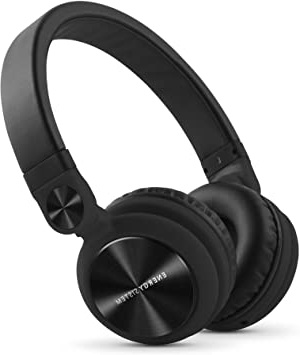 Energy Sistem Headphones DJ2 Black Mic (Auriculares Estilo DJ, Flip-Up Ear Cups, Removable Cable, Control Talk, Foldable)