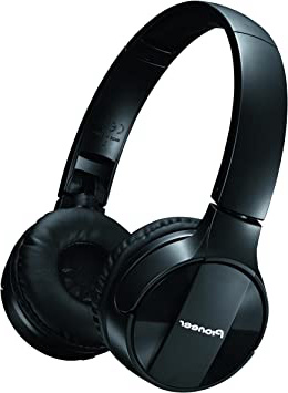 Pioneer SE-MJ553BT - Auriculares inalámbricos Bluetooth externos para smartphones Android, Windows y Apple, estéreo, con micrófono, 10 Hz a 22000 Hz, Negro